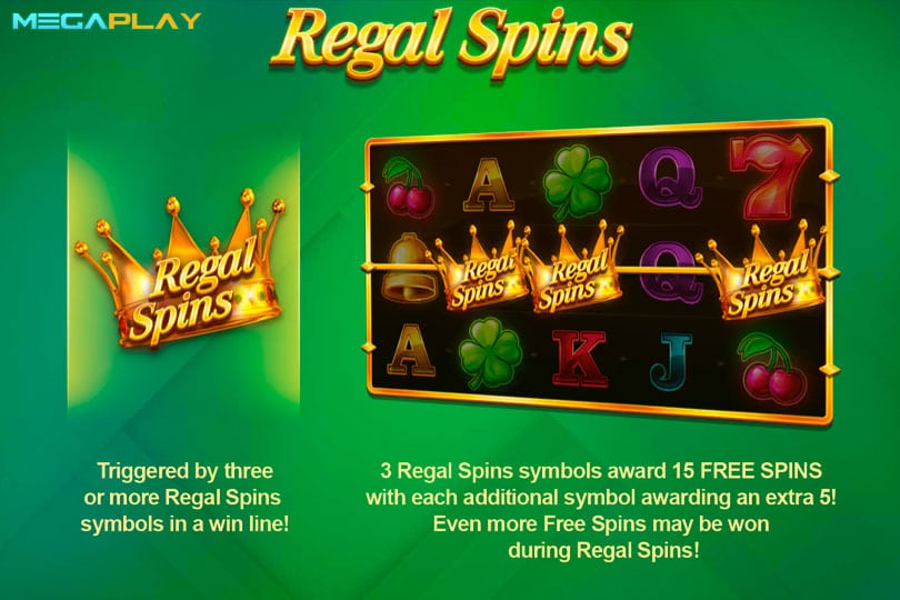 ฟีเจอร์ Regal Spins